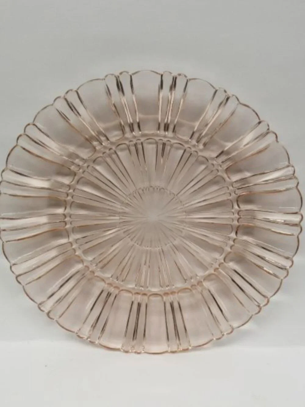 Hocking Depression Glass Pink OLD CAFE 9 3/4 Inch Dinner Plate
